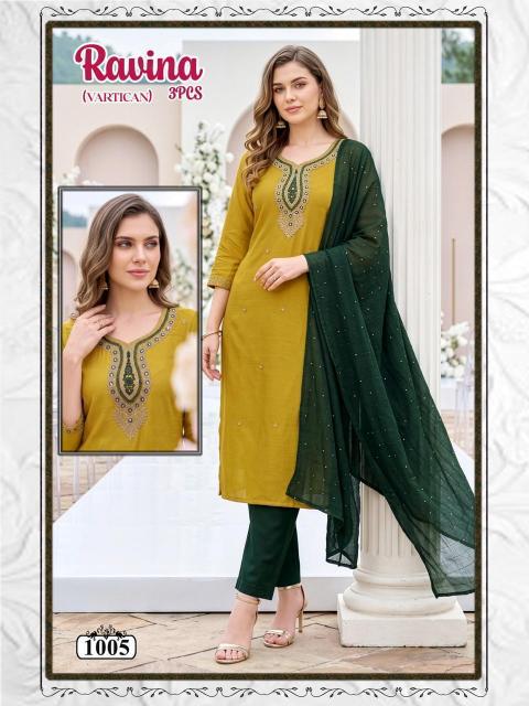 Desi kudi ravina 3pcs bani kurtis wholesale